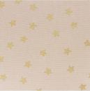 Baumwolle Leinenoptik Weihnachten - Sterne - natur gold